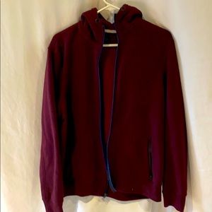 Marroon Zipper Hoodie